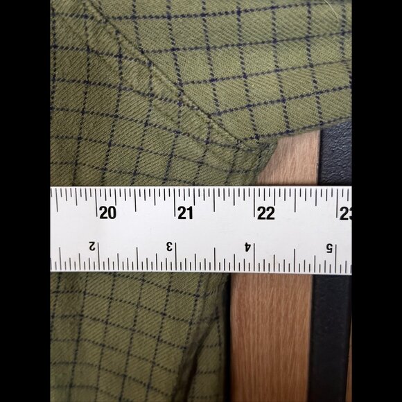 Marine Layer Shirt Large Men Green Blue Long Sleeve Check Print Pocket Button Up - Picture 3 of 8